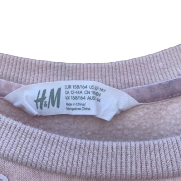 H&M pink sweater with sequins large - Picture 4 of 4
